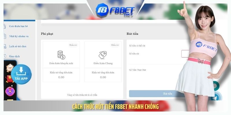 Cách thức rút tiền F8BET nhanh chóng